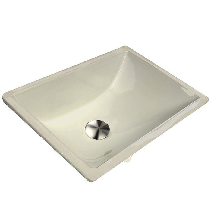 Great Point Collection Nantucket Sinks  16 Inch X 11 Inch Undermount Ceramic Sink In Bisque UM-16x11-B