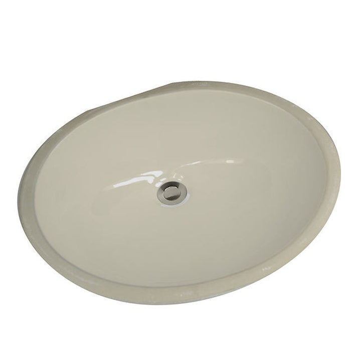 Great Point Collection Nantucket Sinks  17 Inch X 14 Inch Undermount Ceramic Sink In Bisque UM-17x14-B-K