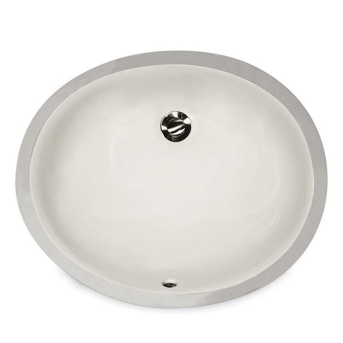 Great Point Collection Nantucket Sinks  17 Inch X 14 Inch Undermount Ceramic Sink In Bisque UM-17x14-B-K