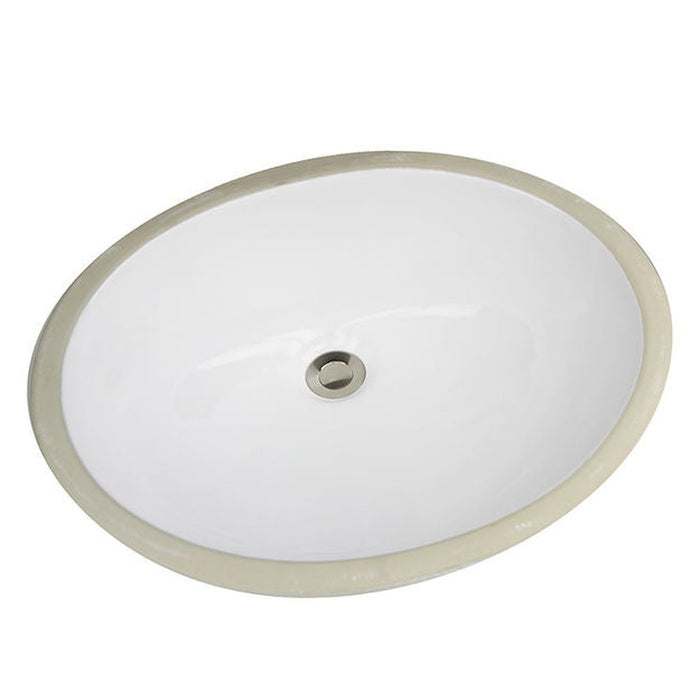 Great Point Collection Nantucket Sinks  17 Inch X 14 Inch Undermount Ceramic Sink In White UM-17x14-W-K