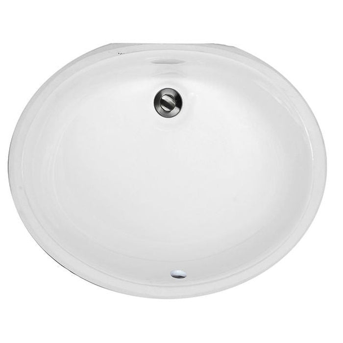 Great Point Collection Nantucket Sinks  17 Inch X 14 Inch Undermount Ceramic Sink In White UM-17x14-W-K