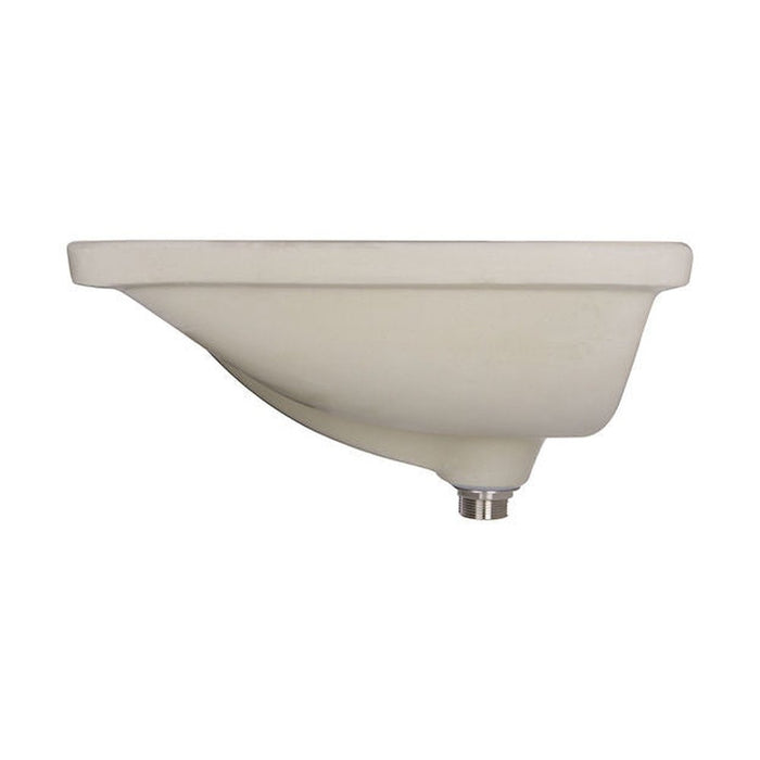 Great Point Collection Nantucket Sinks 18 Inch x 13 Inch Undermount Ceramic Sink In White UM-18x13-W