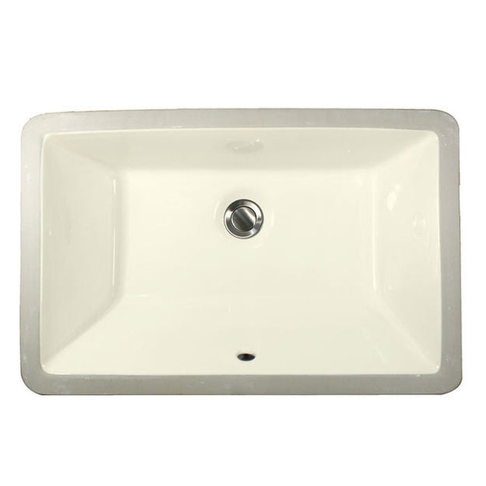 Great Point Collection Nantucket Sinks  19 Inch X 11 Inch Undermount Ceramic Sink In Bisque UM-19x11-B