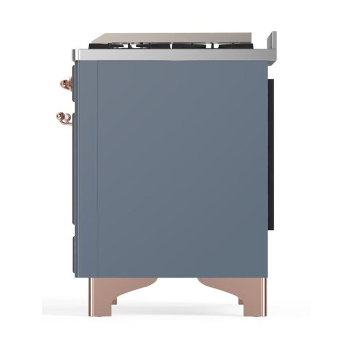 ILVE 36 Inch Majestic II Series Dual Fuel Natural Gas Range with 6 Burners and Griddle with 3.5 cu. ft. Oven Capacity TFT Oven Control Display (UM09FDNS3)