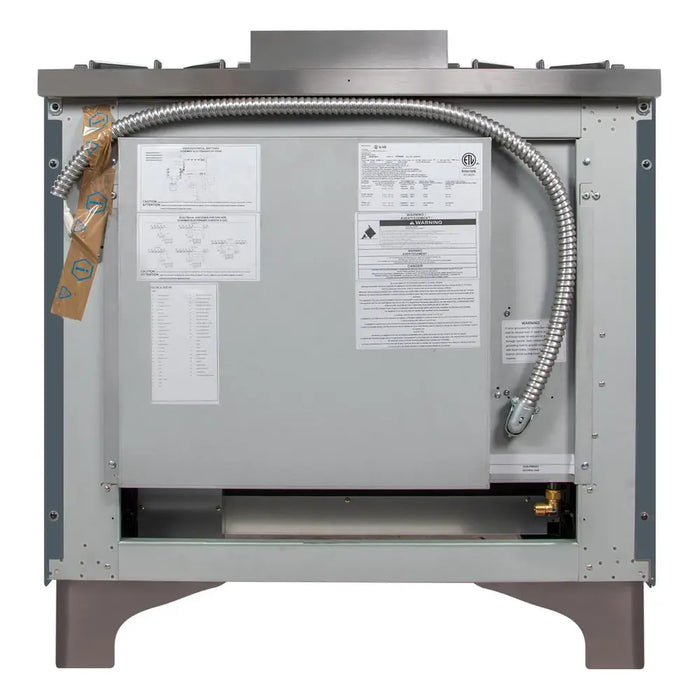 ILVE 36 Inch Majestic II Series Dual Fuel Natural Gas Range with 6 Burners and Griddle with 3.5 cu. ft. Oven Capacity TFT Oven Control Display (UM09FDNS3)