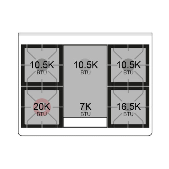 ILVE 36 Inch Majestic II Series Dual Fuel Natural Gas Range with 6 Burners and Griddle with 3.5 cu. ft. Oven Capacity TFT Oven Control Display (UM09FDNS3)
