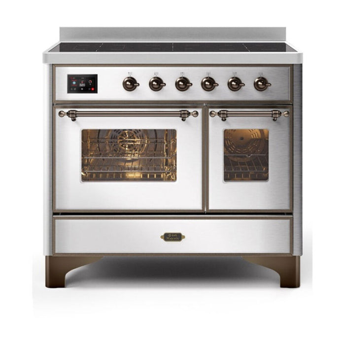 ILVE 40 Inch Majestic II Induction Range with 6 Elements, Triple Glass Cool Door- UMDI10NS3