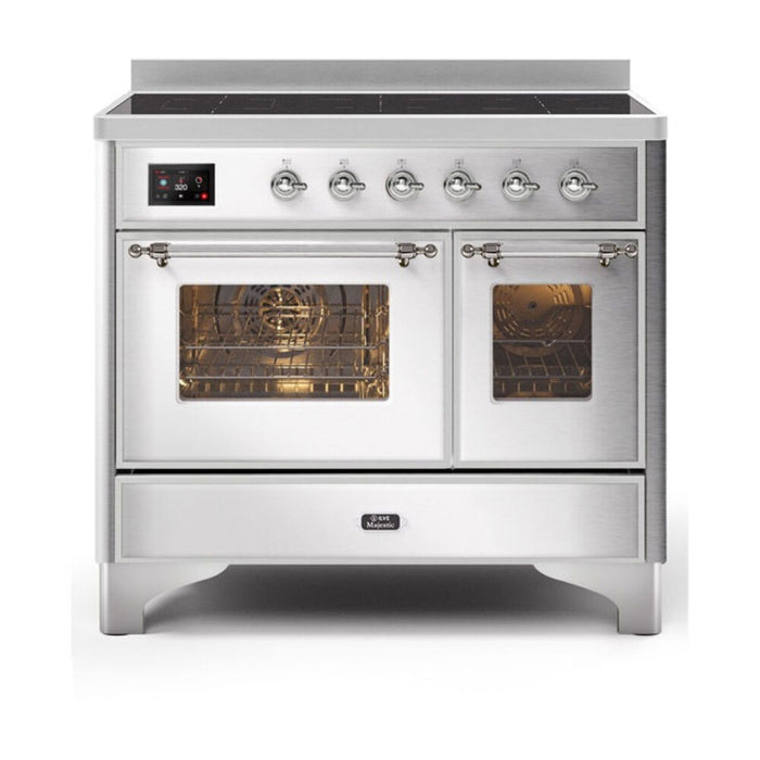 ILVE 40 Inch Majestic II Induction Range with 6 Elements, Triple Glass Cool Door- UMDI10NS3