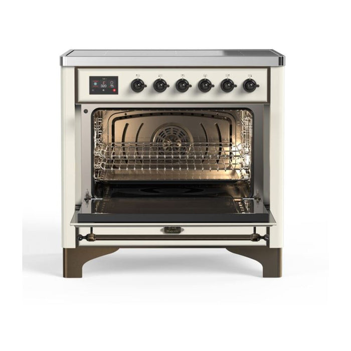 ILVE 36" Majestic II Series Electric Induction and Electric Oven Range with 5 Elements (UMI09NS3)