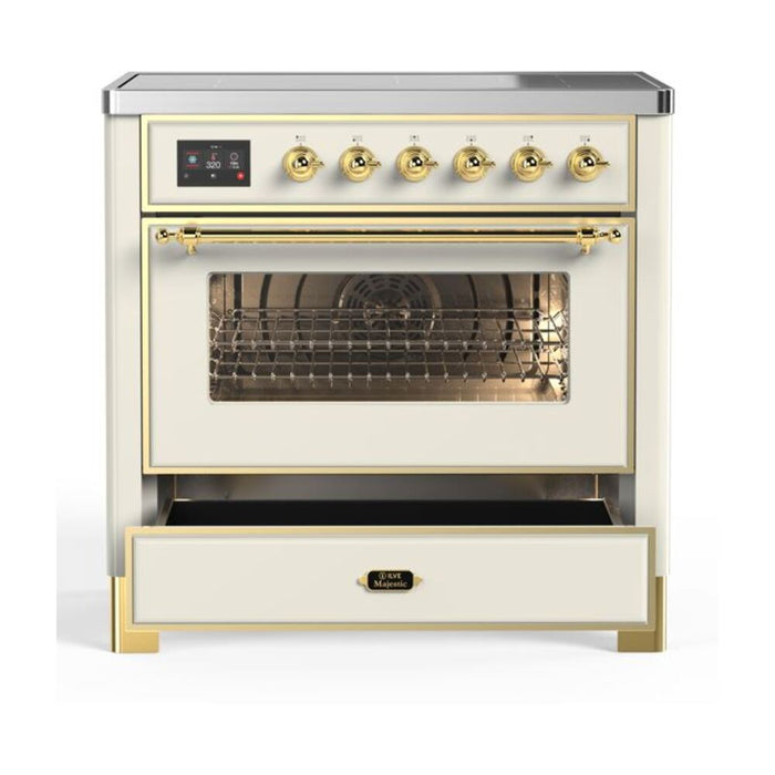 ILVE 36" Majestic II Series Electric Induction and Electric Oven Range with 5 Elements (UMI09NS3)
