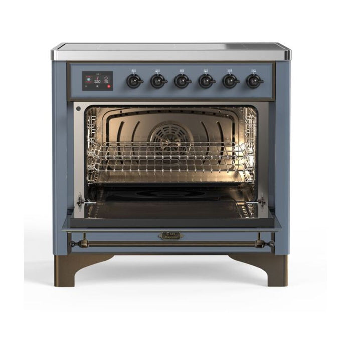 ILVE 36" Majestic II Series Electric Induction and Electric Oven Range with 5 Elements (UMI09NS3)