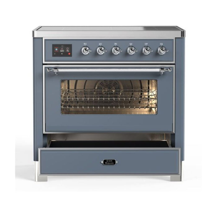 ILVE 36" Majestic II Series Electric Induction and Electric Oven Range with 5 Elements (UMI09NS3)