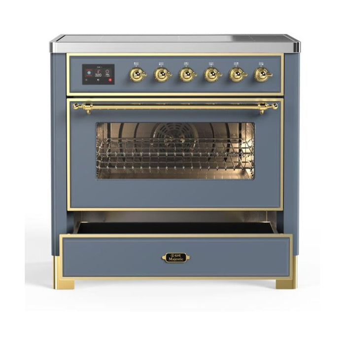 ILVE 36" Majestic II Series Electric Induction and Electric Oven Range with 5 Elements (UMI09NS3)
