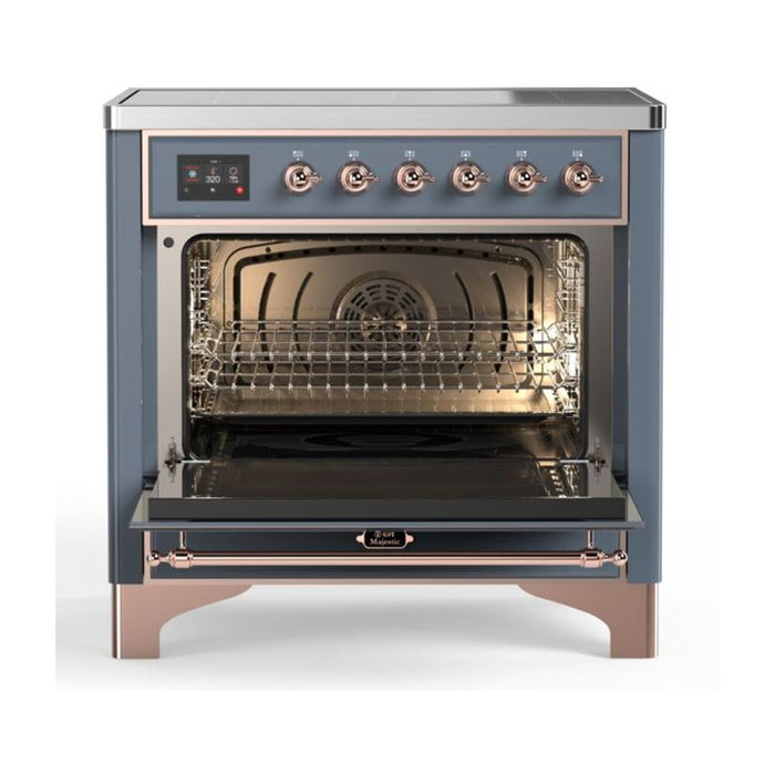 ILVE 36" Majestic II Series Electric Induction and Electric Oven Range with 5 Elements (UMI09NS3)