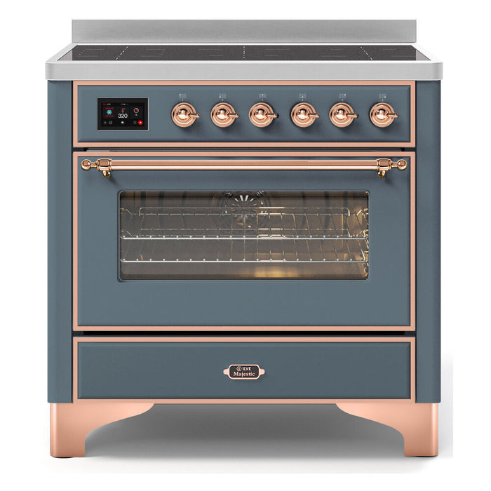 ILVE 36" Majestic II Series Electric Induction and Electric Oven Range with 5 Elements (UMI09NS3)