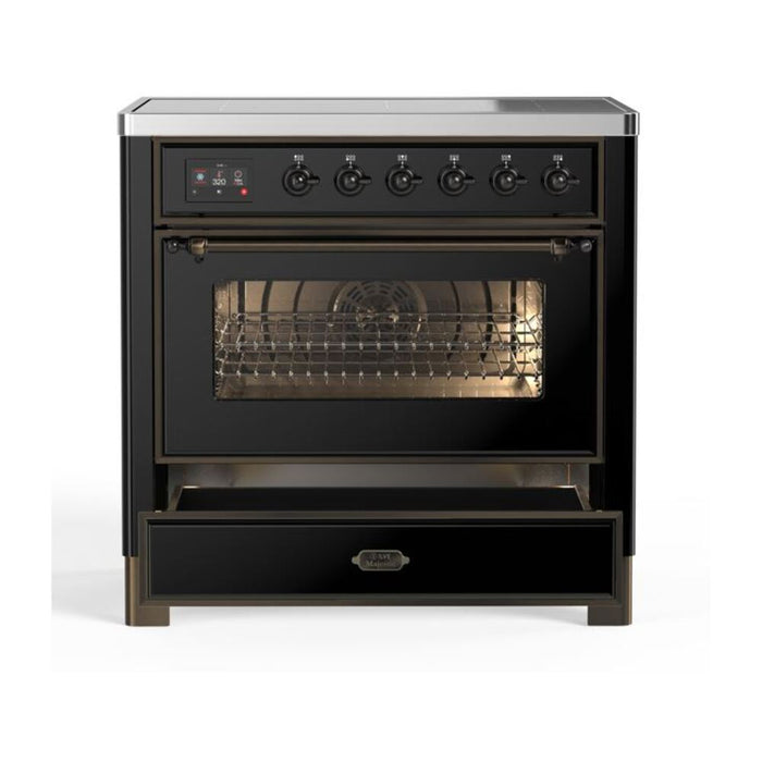 ILVE 36" Majestic II Series Electric Induction and Electric Oven Range with 5 Elements (UMI09NS3)
