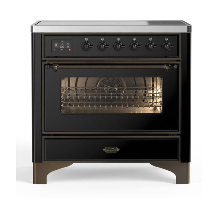 ILVE 36" Majestic II Series Electric Induction and Electric Oven Range with 5 Elements (UMI09NS3)