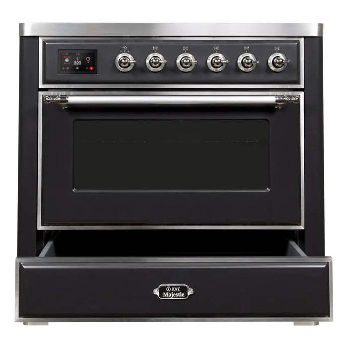 ILVE 36" Majestic II Series Electric Induction and Electric Oven Range with 5 Elements (UMI09NS3)