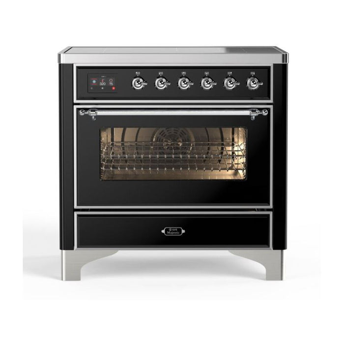 ILVE 36" Majestic II Series Electric Induction and Electric Oven Range with 5 Elements (UMI09NS3)