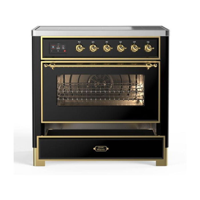 ILVE 36" Majestic II Series Electric Induction and Electric Oven Range with 5 Elements (UMI09NS3)