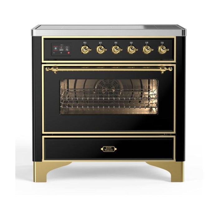 ILVE 36" Majestic II Series Electric Induction and Electric Oven Range with 5 Elements (UMI09NS3)