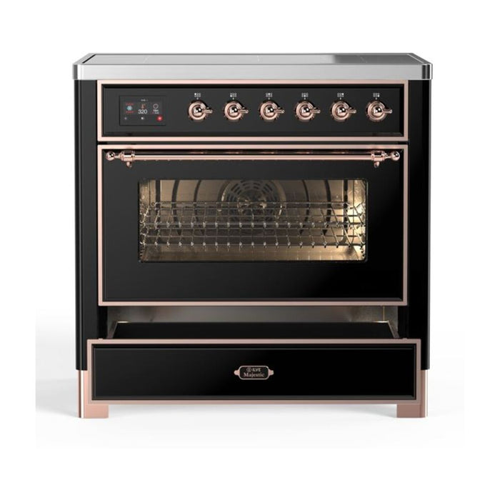 ILVE 36" Majestic II Series Electric Induction and Electric Oven Range with 5 Elements (UMI09NS3)