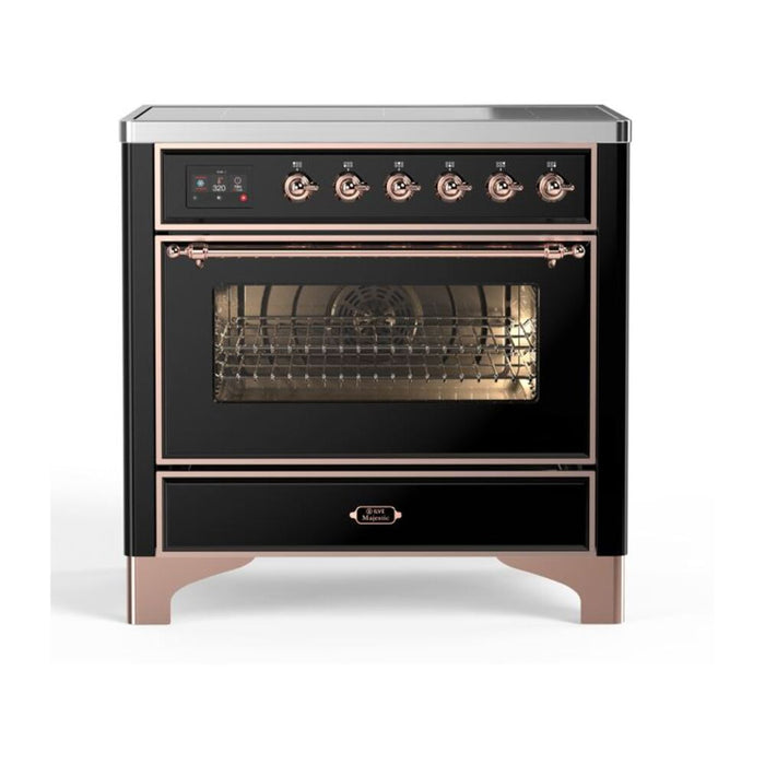 ILVE 36" Majestic II Series Electric Induction and Electric Oven Range with 5 Elements (UMI09NS3)