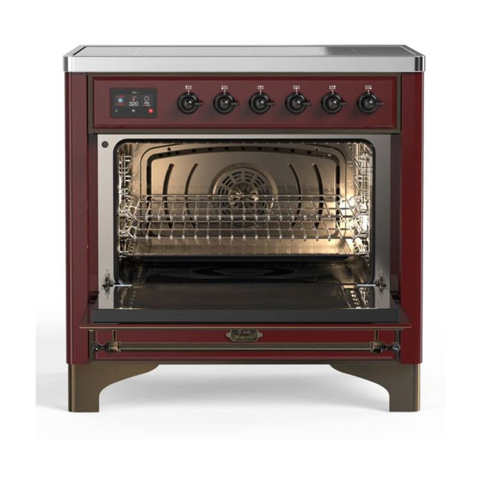 ILVE 36" Majestic II Series Electric Induction and Electric Oven Range with 5 Elements (UMI09NS3)