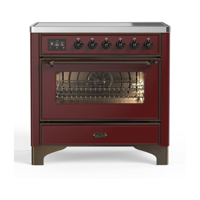 ILVE 36" Majestic II Series Electric Induction and Electric Oven Range with 5 Elements (UMI09NS3)