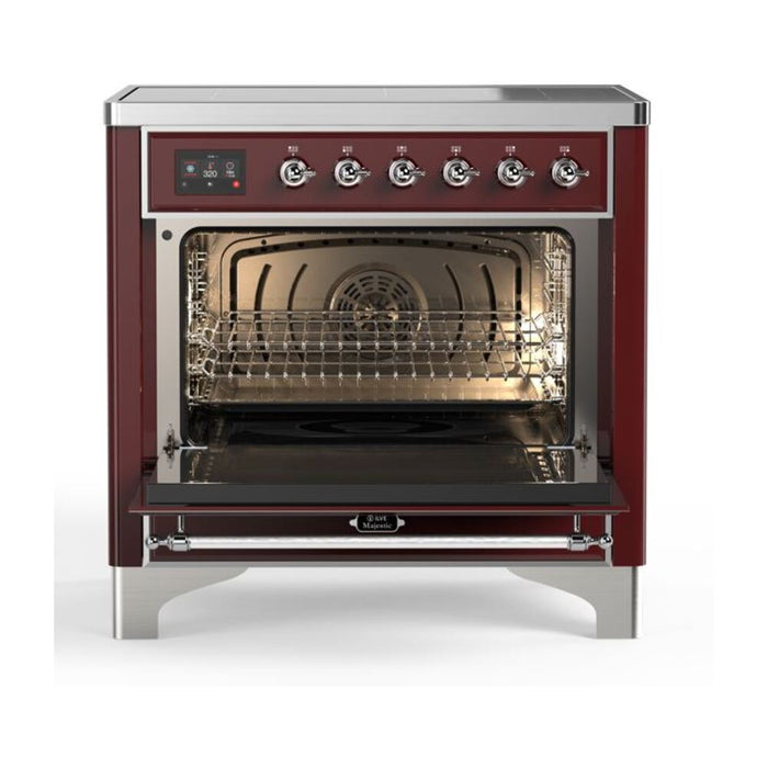 ILVE 36" Majestic II Series Electric Induction and Electric Oven Range with 5 Elements (UMI09NS3)