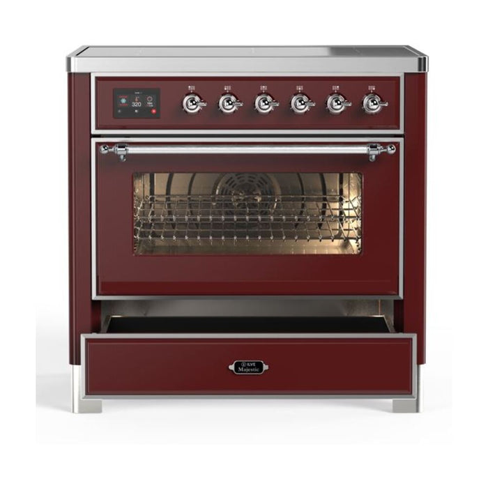 ILVE 36" Majestic II Series Electric Induction and Electric Oven Range with 5 Elements (UMI09NS3)