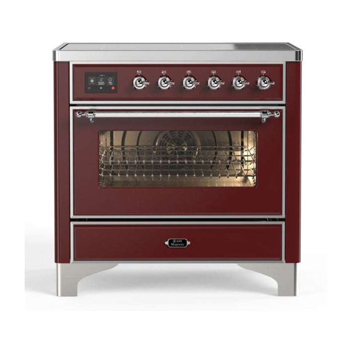 ILVE 36" Majestic II Series Electric Induction and Electric Oven Range with 5 Elements (UMI09NS3)