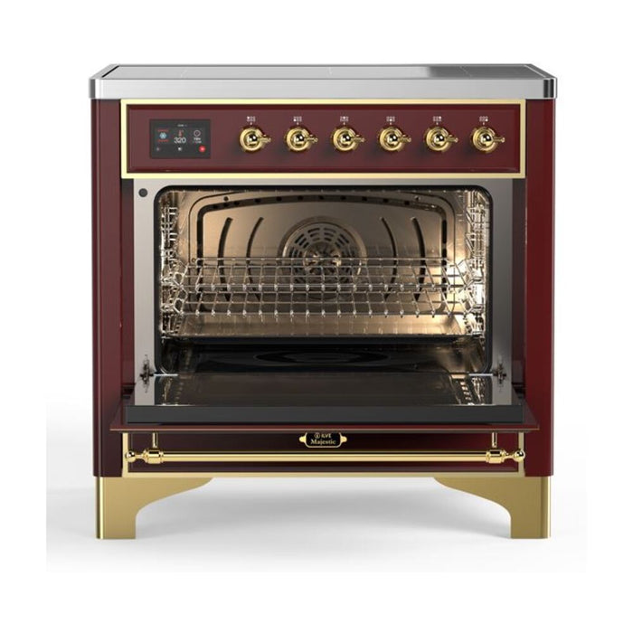 ILVE 36" Majestic II Series Electric Induction and Electric Oven Range with 5 Elements (UMI09NS3)