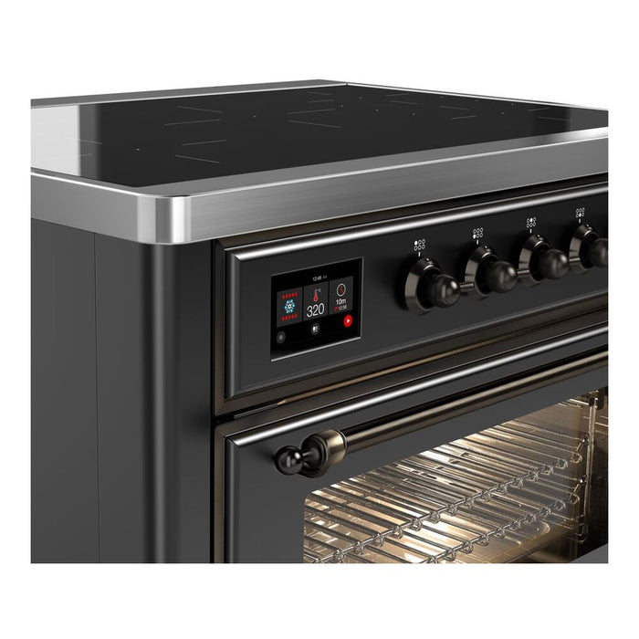 ILVE 36" Majestic II Series Electric Induction and Electric Oven Range with 5 Elements (UMI09NS3)