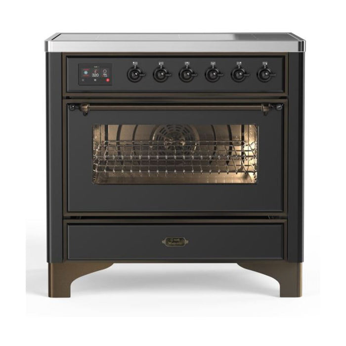 ILVE 36" Majestic II Series Electric Induction and Electric Oven Range with 5 Elements (UMI09NS3)