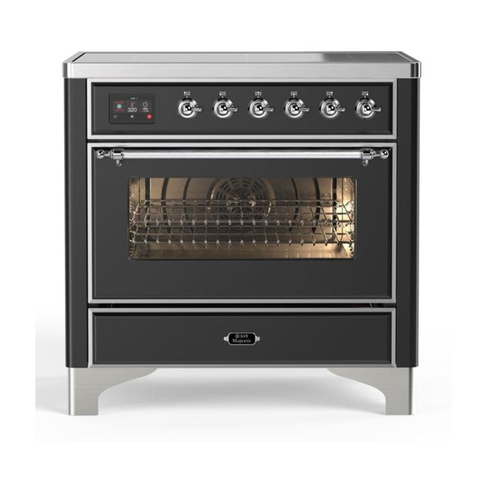ILVE 36" Majestic II Series Electric Induction and Electric Oven Range with 5 Elements (UMI09NS3)