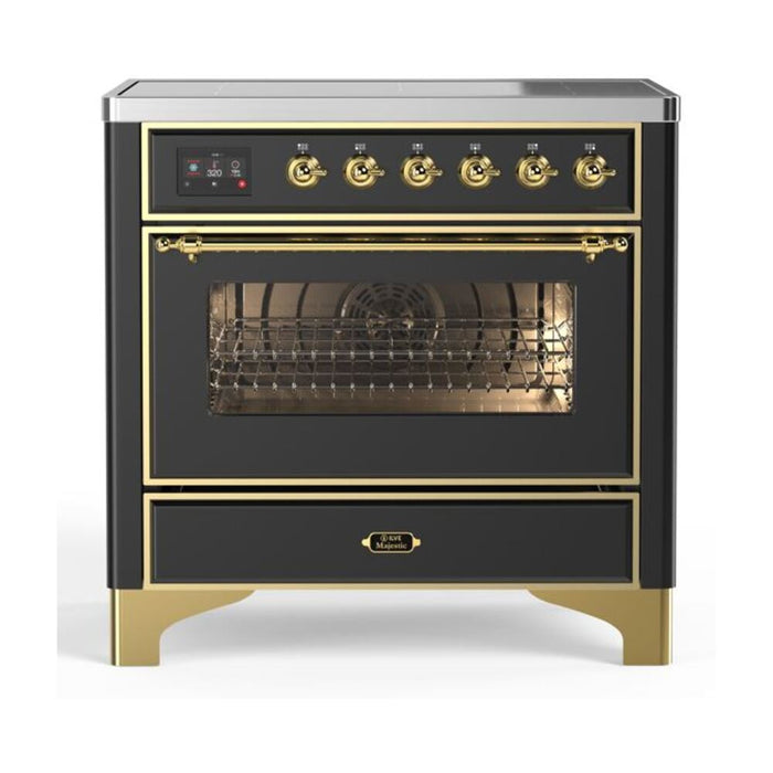 ILVE 36" Majestic II Series Electric Induction and Electric Oven Range with 5 Elements (UMI09NS3)