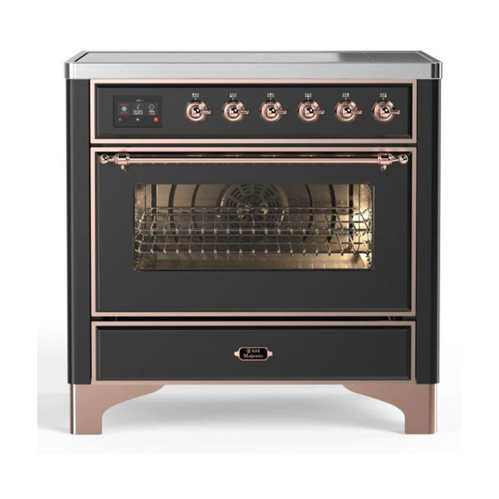 ILVE 36" Majestic II Series Electric Induction and Electric Oven Range with 5 Elements (UMI09NS3)