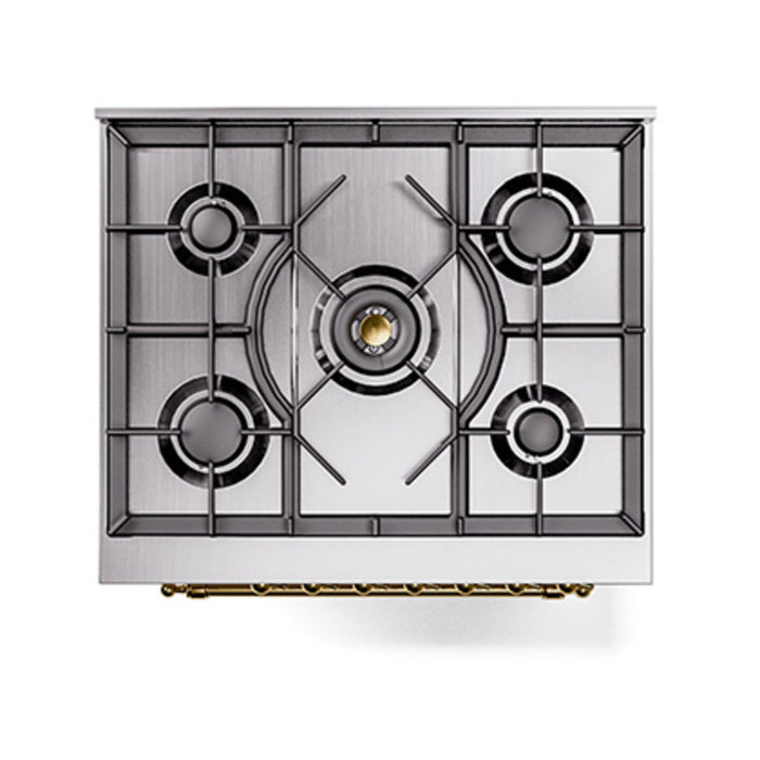 ILVE Nostalgie II Noblesse 30 inch Dual Fuel Range, Triple Glass Door- UN30NMP