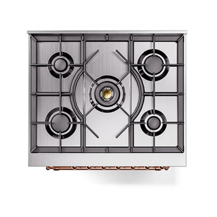 ILVE Nostalgie II Noblesse 30 inch Dual Fuel Range, Triple Glass Door- UN30NMP