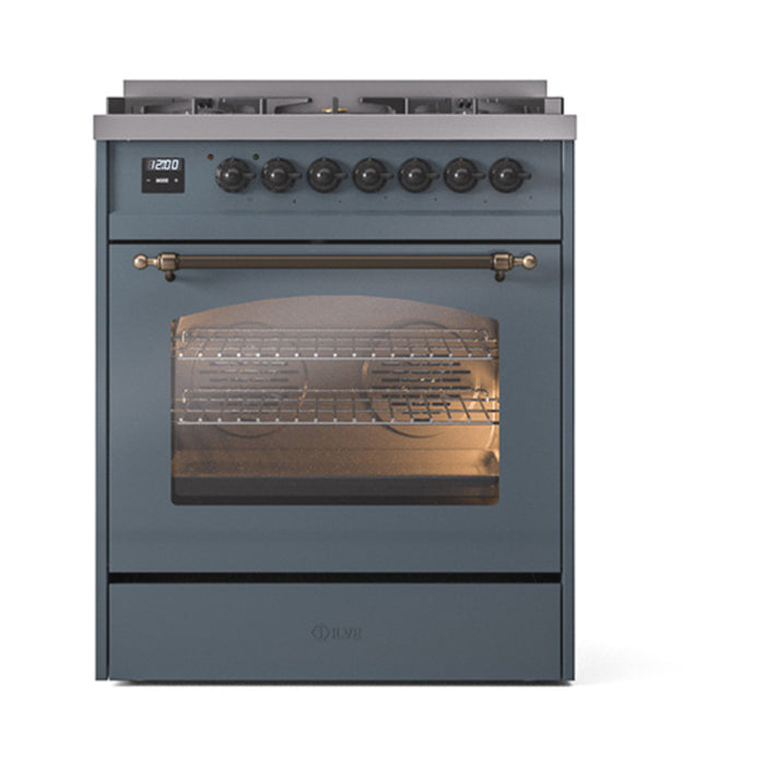 ILVE 30" Nostalgie II Dual Fuel Range with 5 Sealed Burners, Triple Glass Door- UP30NMP