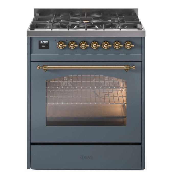 ILVE 30" Nostalgie II Dual Fuel Range with 5 Sealed Burners, Triple Glass Door- UP30NMP