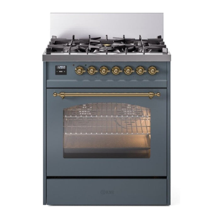 ILVE 30" Nostalgie II Dual Fuel Range with 5 Sealed Burners, Triple Glass Door- UP30NMP