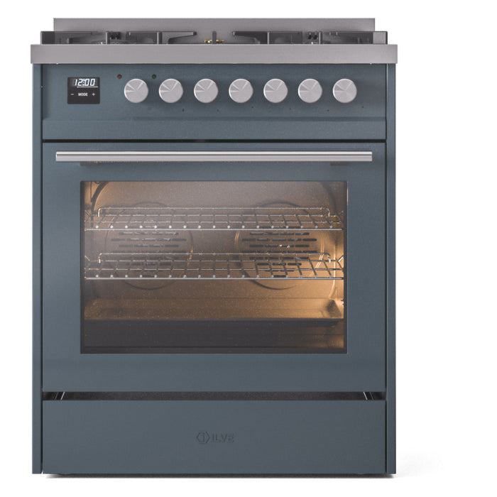 ILVE 30" Professional Plus II Dual Fuel Range with 5 Sealed Burners, Triple Glass Door - UP30WMP