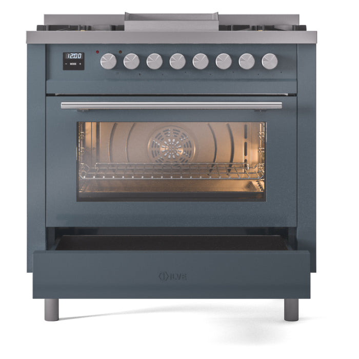 ILVE 36" Professional Plus II Dual Fuel Range with 6 Sealed Burner - UP36FWMP