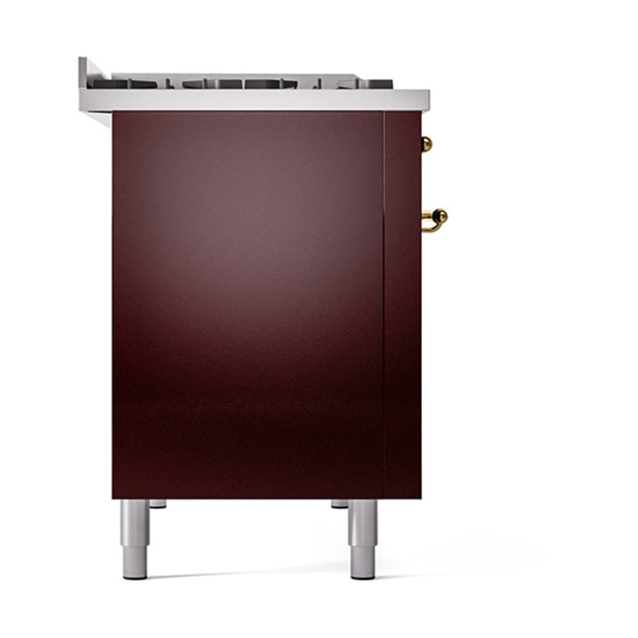 ILVE 48" Nostalgie II Dual Fuel Range with 8 Sealed Burners and Griddle - UP48FNMP