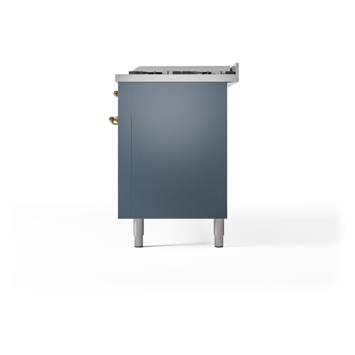 ILVE Nostalgie II 60" Dual Fuel Range with 9 Sealed Burners + Griddle + Triple Glass Door - UP60FNMP