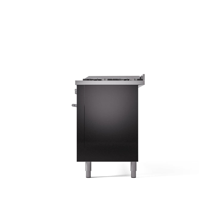 ILVE 60" Professional Plus II Dual Fuel Range with 9 Sealed Burners + Griddle, Triple Glass Door - UP60FWMP