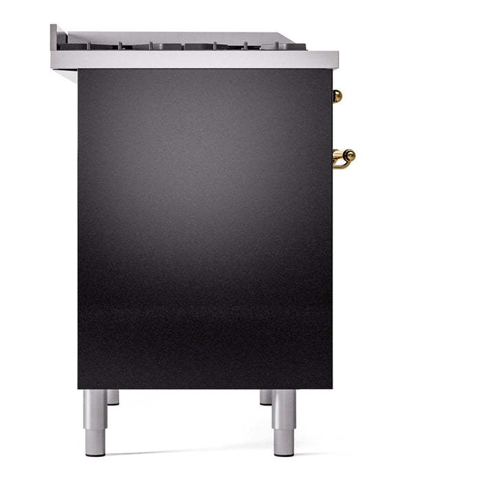 ILVE 40" Nostalgie II Dual Fuel Range with 6 Sealed Burners, Griddle, Triple Glass Door - UPD40FNMP