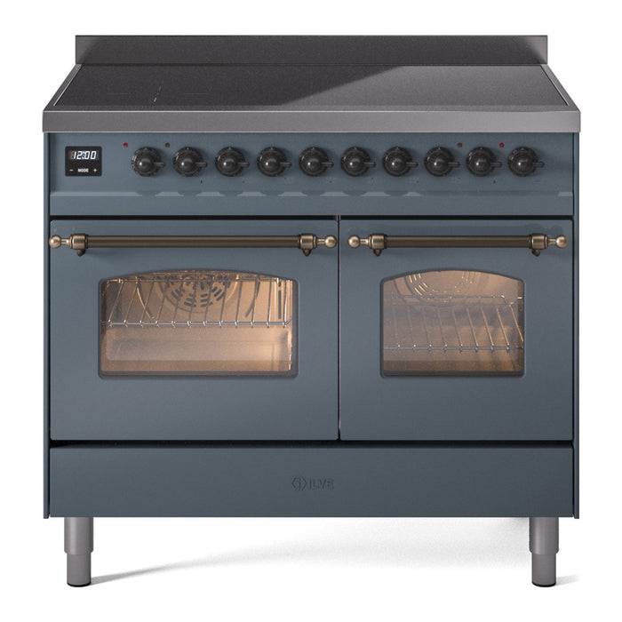 ILVE 40" Nostalgie II Induction Range with 6 Elements, Triple Glass Door - UPDI406NMP